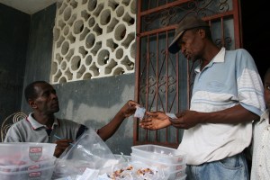 Pharmacist providing medicine and counseling