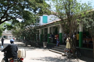 Outside Hôpital St. Thérèse, Hinche, Haiti